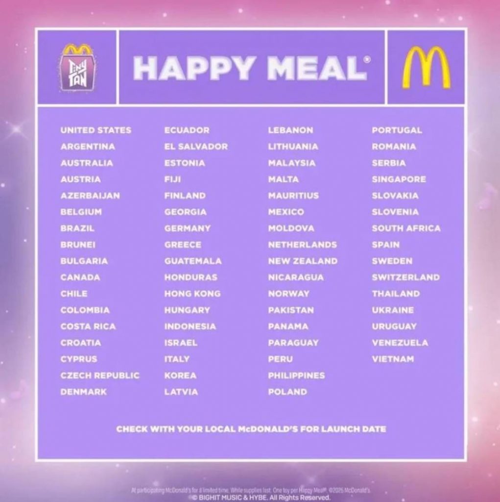 Колекція TinyTAN від BTS стане доступною в McDonald’s Україна