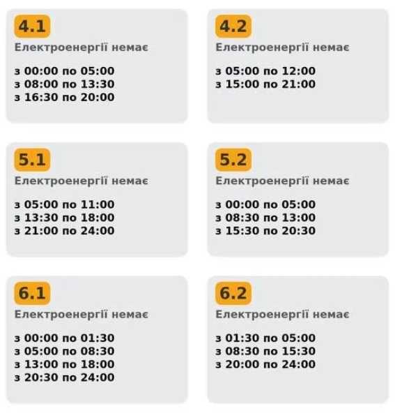 Графік вимкнень електроенергії у Львові та області на 19 січня 2026: оновлені дані