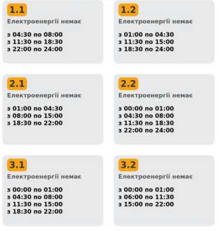 Відключення електроенергії у Львові та області: графік на  8 лютого 2026
