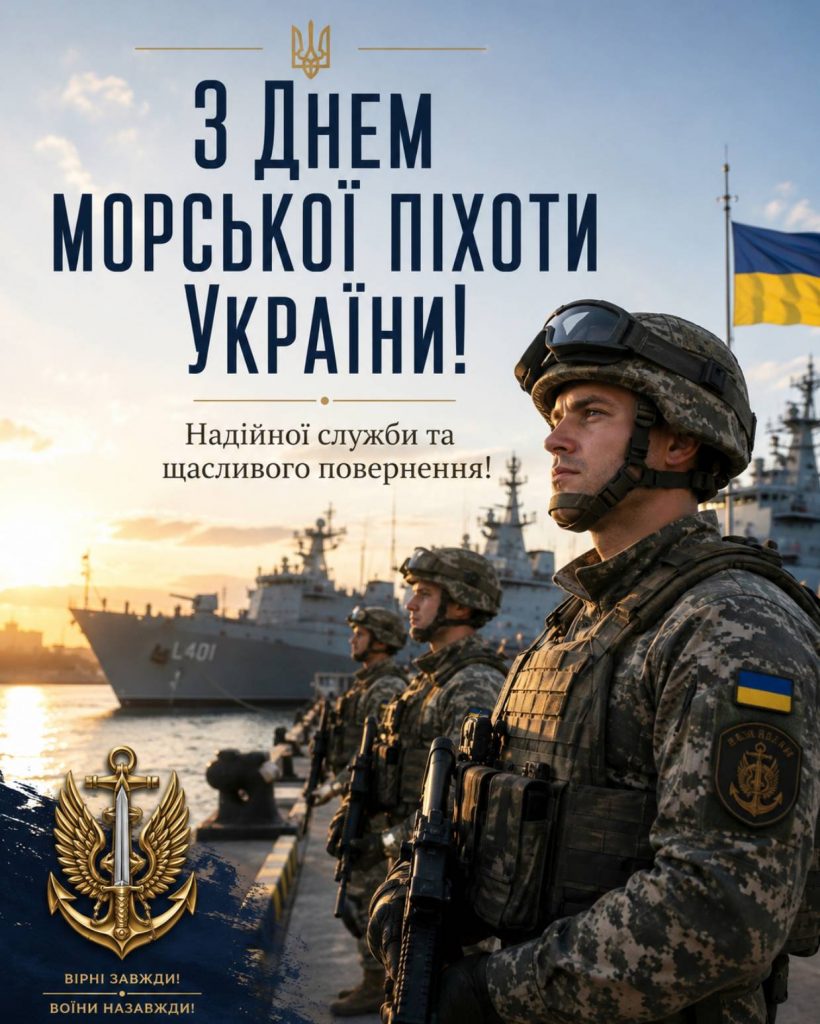 День морської піхоти України 23 травня 2026: привітання яскравим листівками, картинками, віршами і прозою