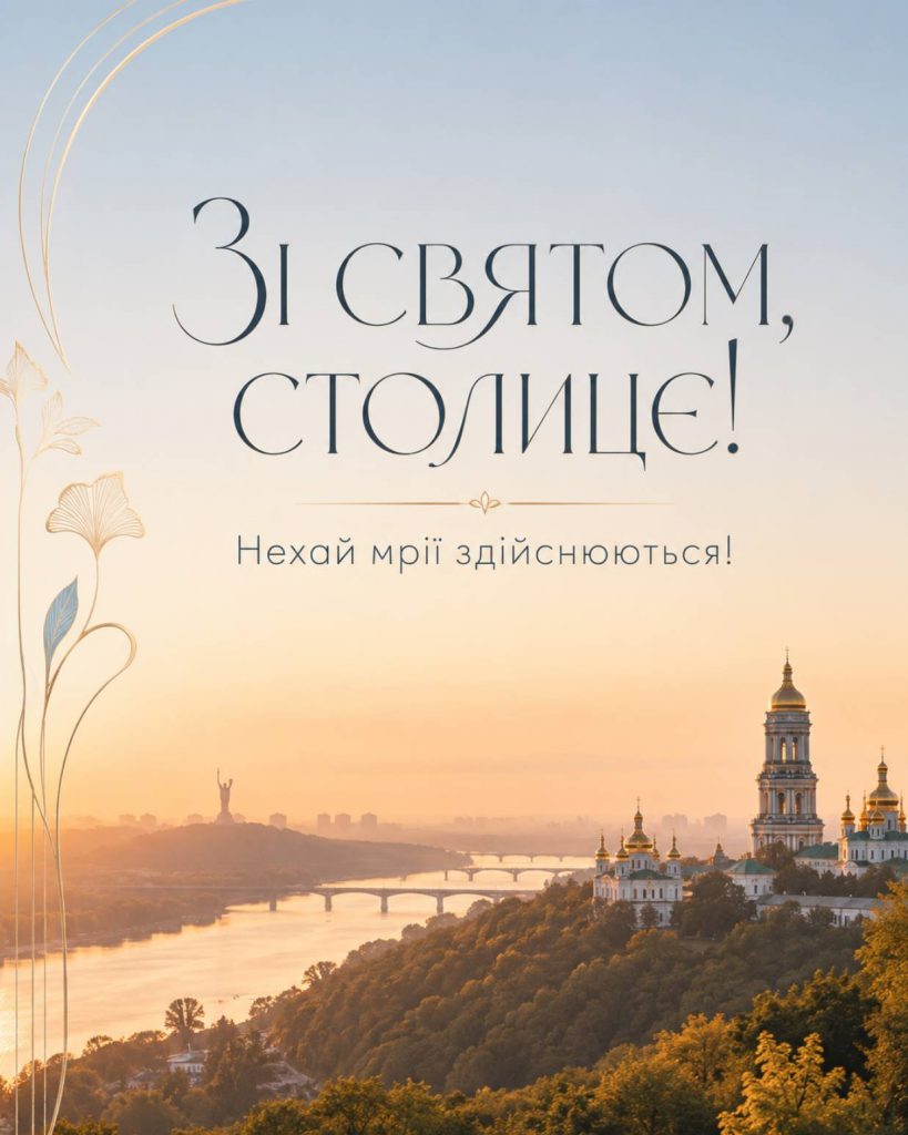 31 травня 2026 — День міста Києва: привітання яскравим листівками, картинками, віршами і прозою