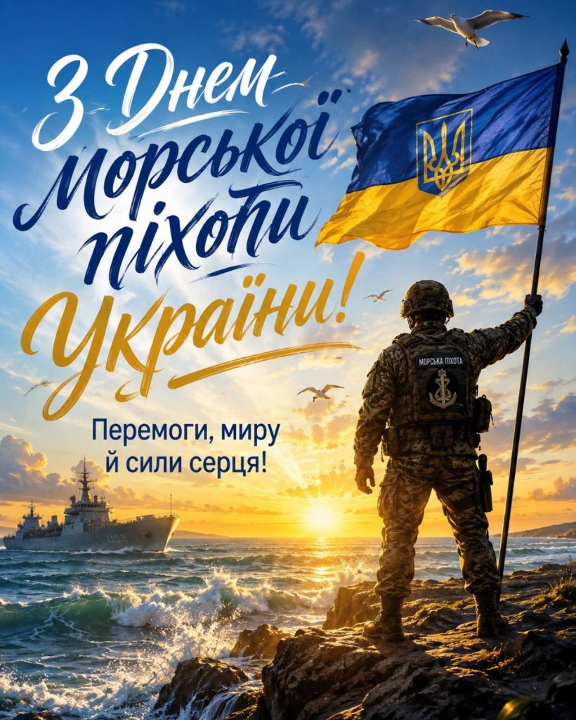 День морської піхоти України 23 травня 2026: привітання яскравим листівками, картинками, віршами і прозою