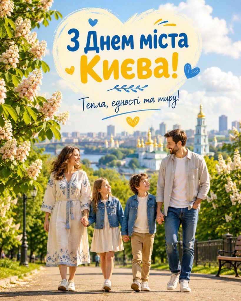 31 травня 2026 — День міста Києва: привітання яскравим листівками, картинками, віршами і прозою