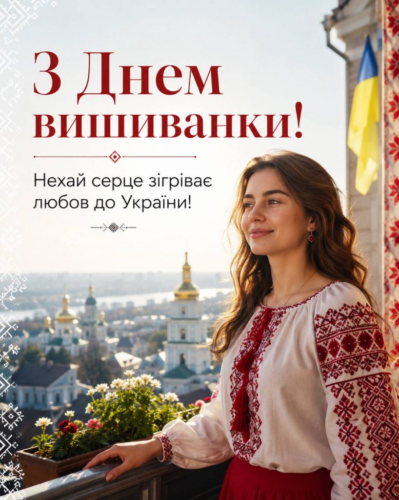 21 травня 2026 — День вишиванки в Україні: привітання яскравим листівками, картинками, віршами і прозою