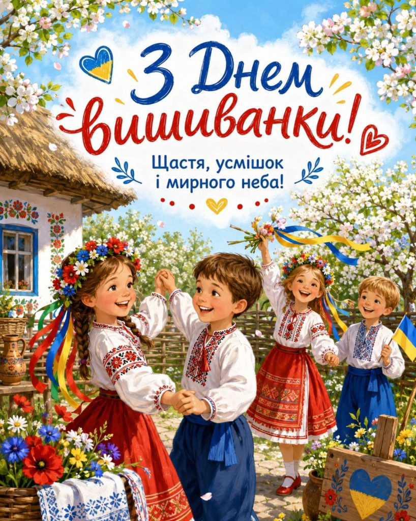 21 травня 2026 — День вишиванки в Україні: привітання яскравим листівками, картинками, віршами і прозою