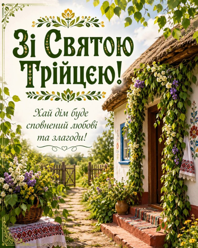 Свята Трійця 31 травня 2026: привітання яскравим листівками, картинками, віршами і прозою