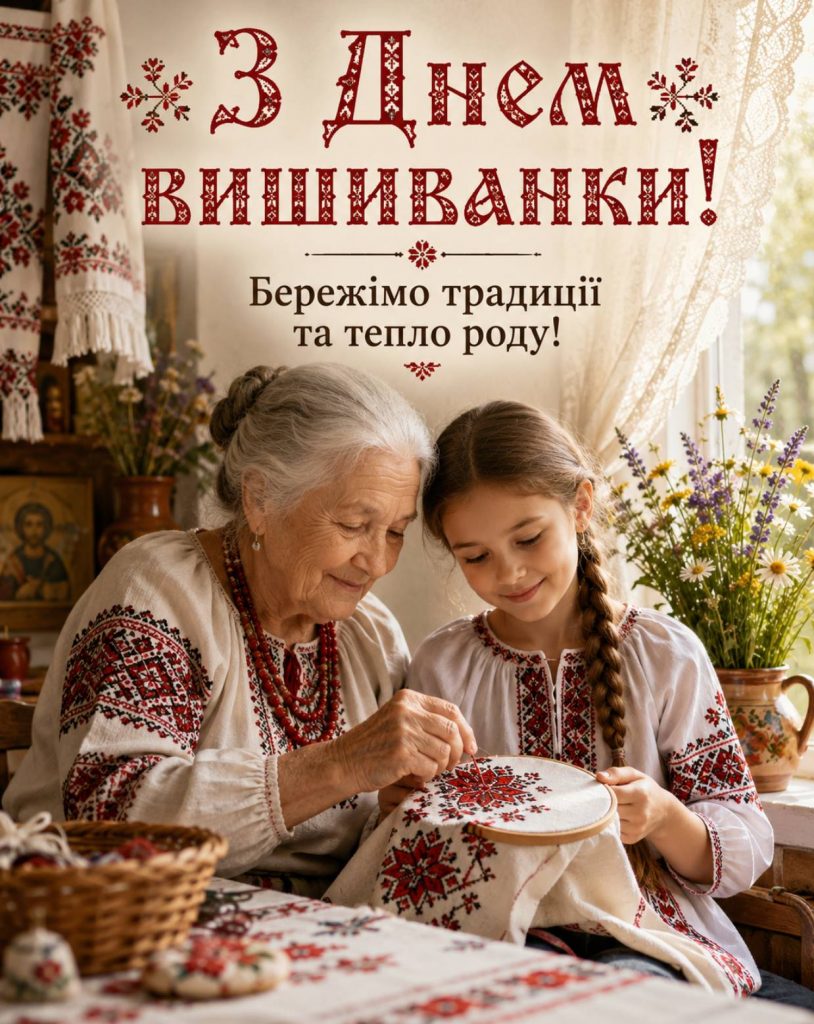 21 травня 2026 — День вишиванки в Україні: привітання яскравим листівками, картинками, віршами і прозою