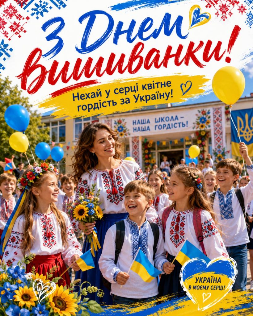 21 травня 2026 — День вишиванки в Україні: привітання яскравим листівками, картинками, віршами і прозою