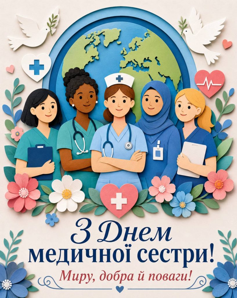 12 травня 2026 — Міжнародний день медичної сестри: привітання яскравим листівками, картинками, віршами і прозою