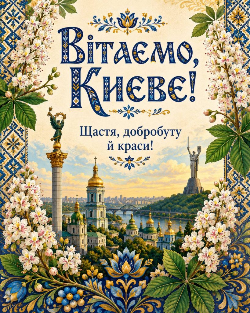 31 травня 2026 — День міста Києва: привітання яскравим листівками, картинками, віршами і прозою