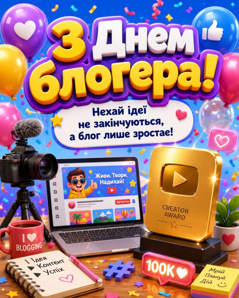 14 червня 2026 – Міжнародний день блогера: історія свята, привітання яскравим листівками, картинками, віршами і прозою