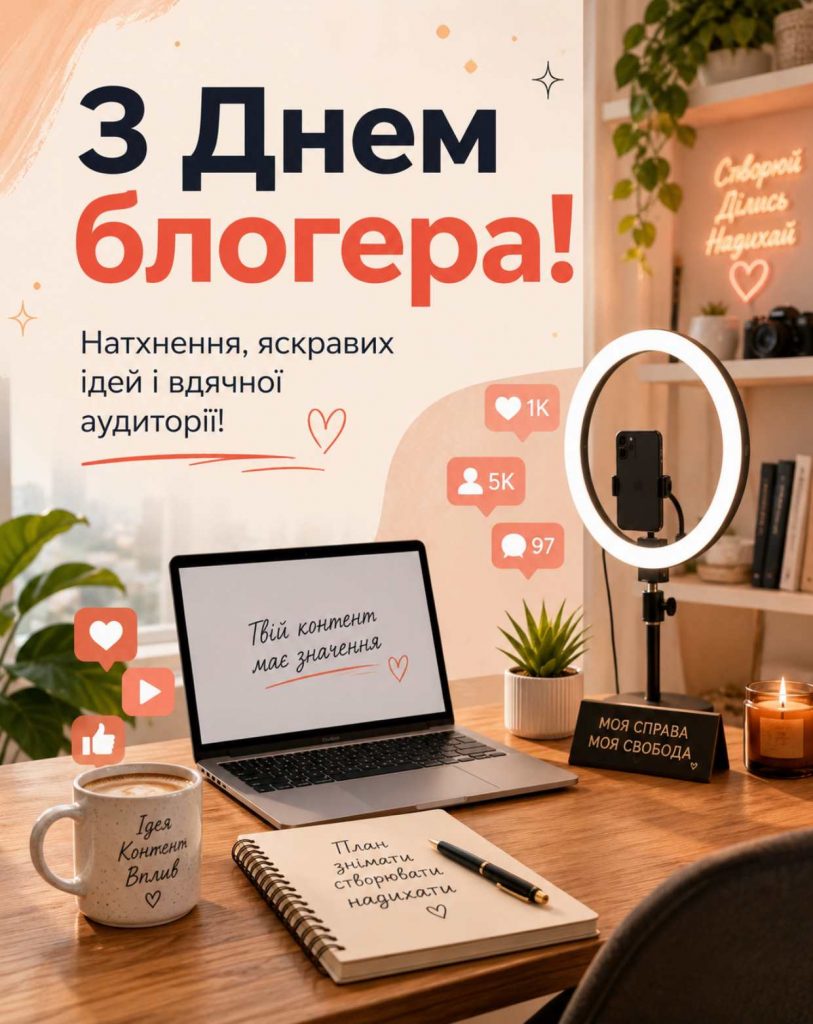 14 червня 2026 – Міжнародний день блогера: історія свята, привітання яскравим листівками, картинками, віршами і прозою