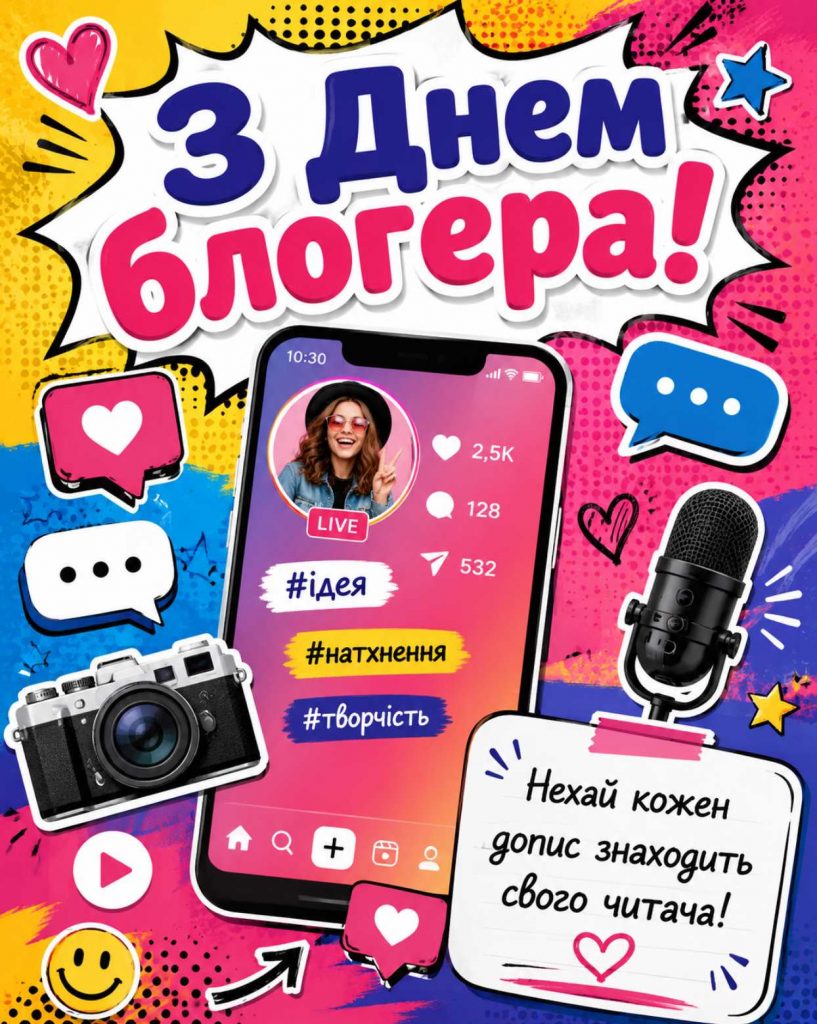 14 червня 2026 – Міжнародний день блогера: історія свята, привітання яскравим листівками, картинками, віршами і прозою