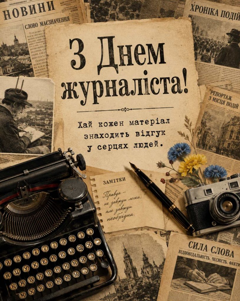 06 червня 2026 — День журналіста: історія свята, традиції, привітання яскравим листівками, картинками, віршами і прозою