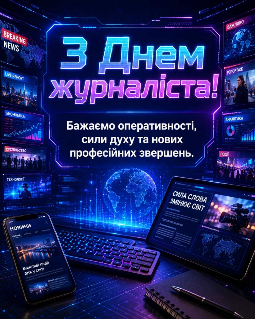 06 червня 2026 — День журналіста: історія свята, традиції, привітання яскравим листівками, картинками, віршами і прозою