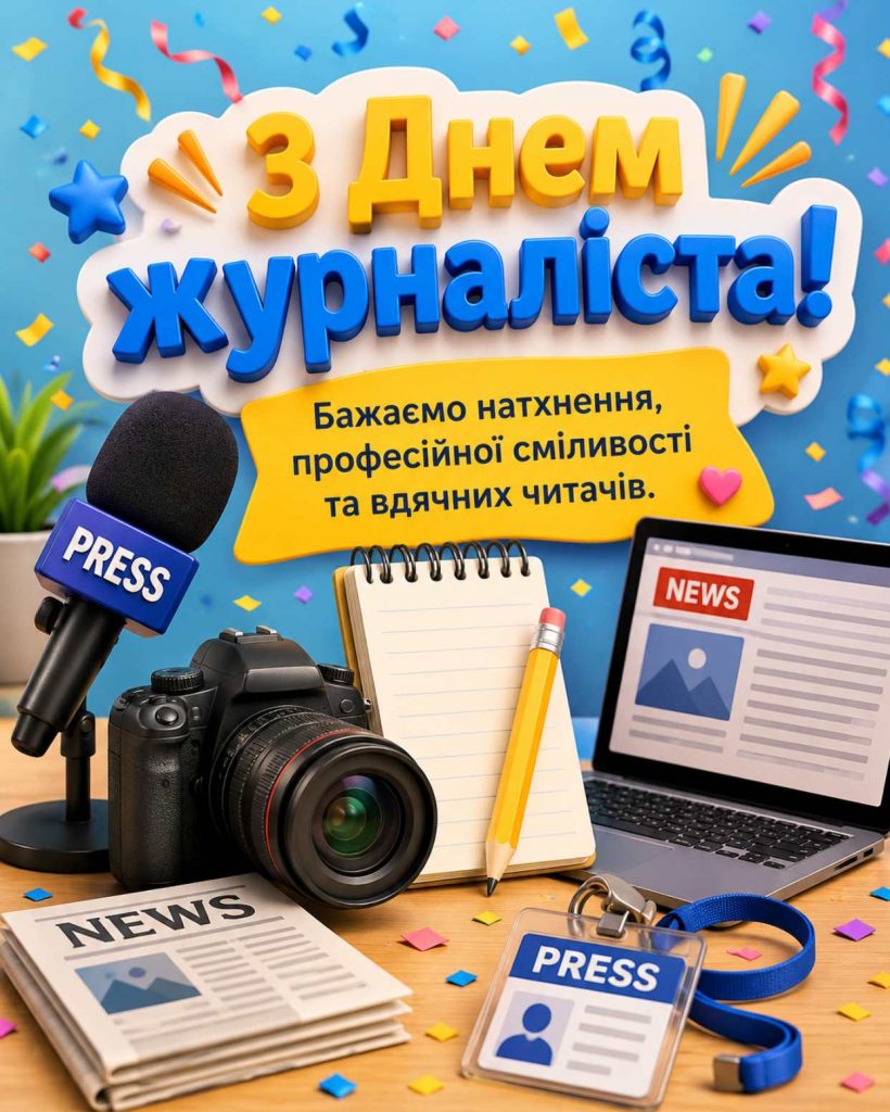 06 червня 2026 — День журналіста: історія свята, традиції, привітання яскравим листівками, картинками, віршами і прозою