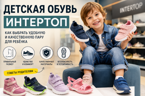 Детская обувь ИНТЕРТОП: как выбрать удобную и качественную пару для ребёнка