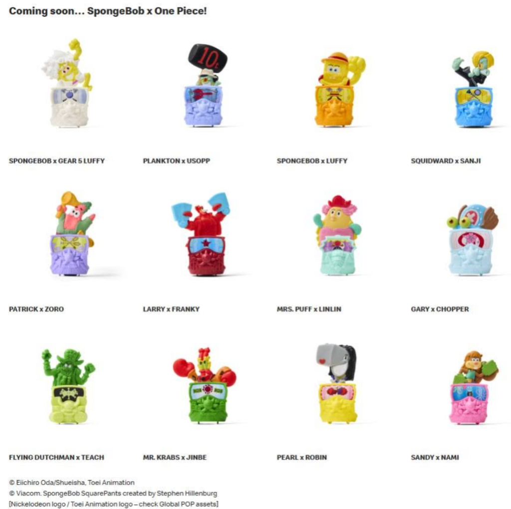 McDonald’s готує Happy Meal зі Спанч Бобом і One Piece: які фігурки увійдуть до колекції, як отримати та коли з'явиться в Україні