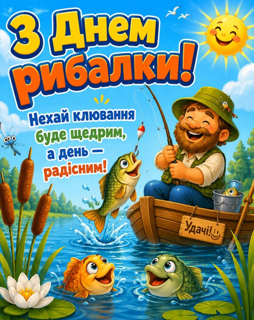 12 липня 2026 — День рибалки: історія свята, традиції та привітання яскравим листівками, картинками, віршами і прозою