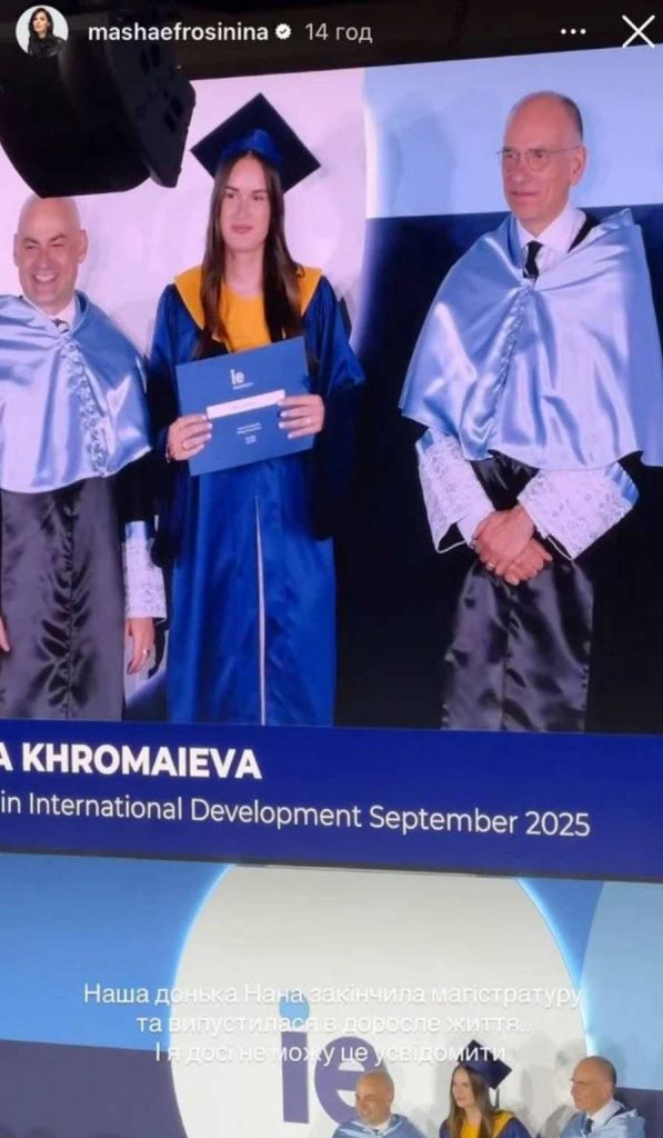 Маша Єфросиніна показала випускний доньки: Нана Хромаєва здобула ступінь магістра в Іспанії
