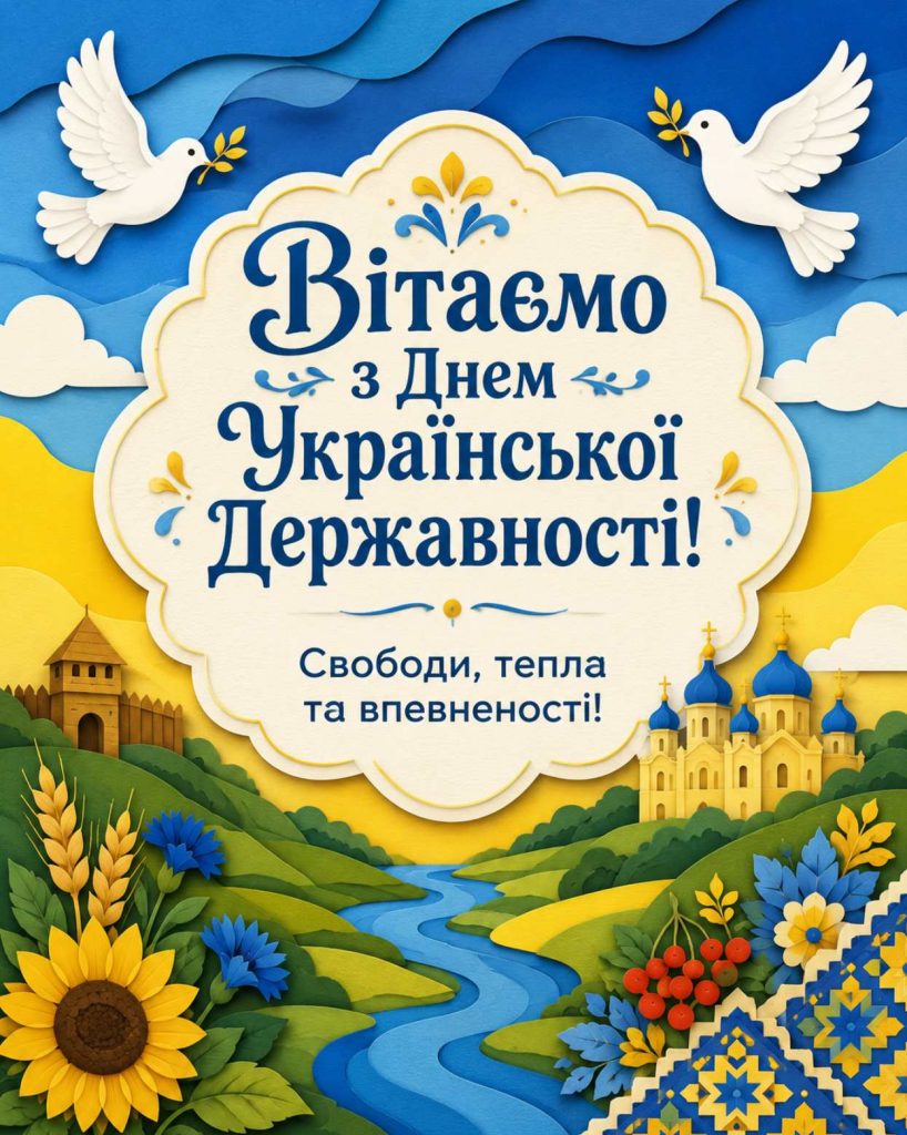 15 липня 2026 — День Української Державності: історія свята, традиції та привітання яскравим листівками, картинками, віршами і прозою