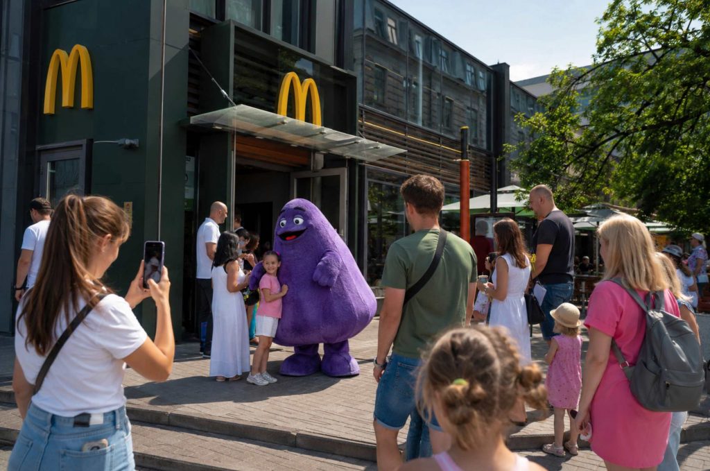 Тур Гримаса McDonald’s 2026, де побачити персонажа у Києві, Дніпрі, Одесі та Львові: повний розклад туру містами, адреси та години зустрічей