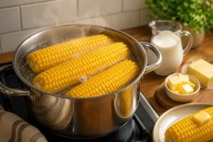 Дізнайтеся, що додати у воду під час варіння кукурудзи, щоб зерна стали м’якими, соковитими й солодкими. Простий рецепт із молоком та маслом.