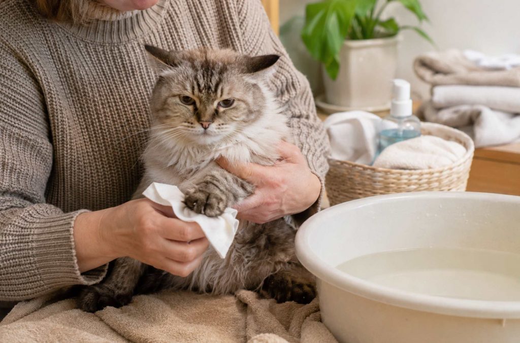 Як часто можна купати кота без шкоди для шкіри: правила домашнього догляду