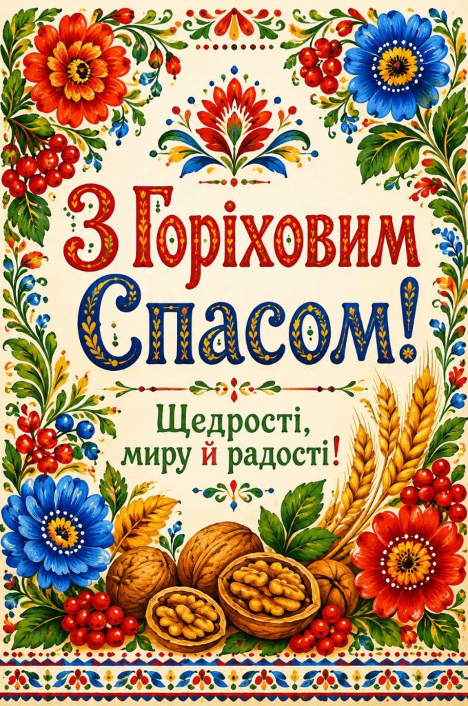 Горіховий Спас 16 серпня 2026: історія свята, традиції та найкращі картинки для привітання