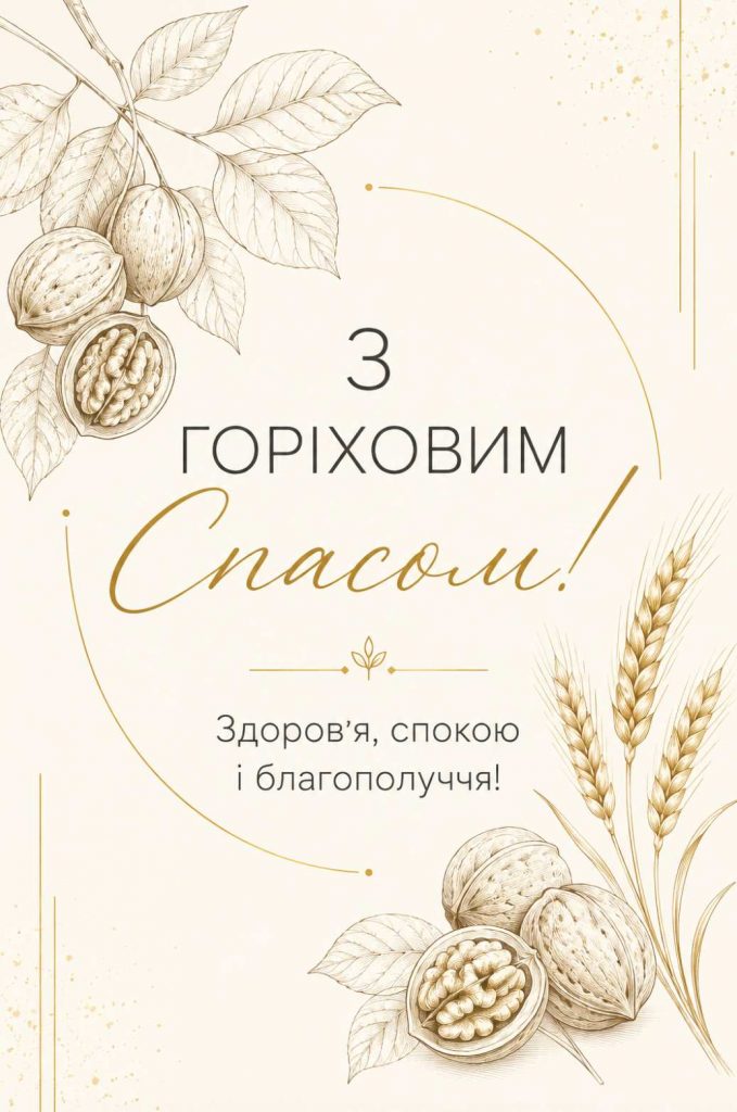 Горіховий Спас 16 серпня 2026: історія свята, традиції та найкращі картинки для привітання