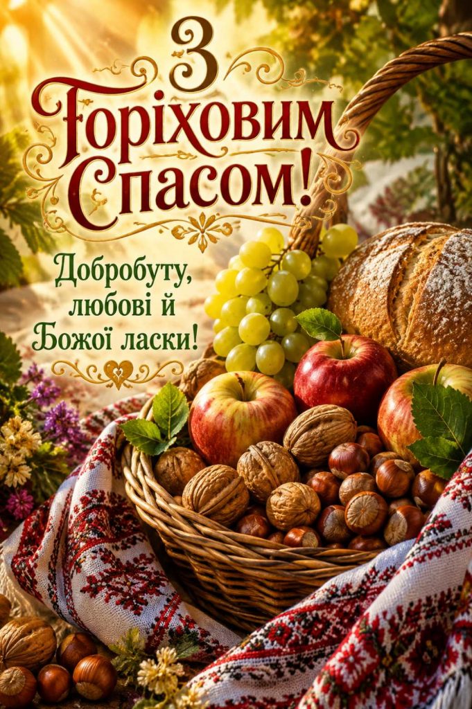 Горіховий Спас 16 серпня 2026: історія свята, традиції та найкращі картинки для привітання