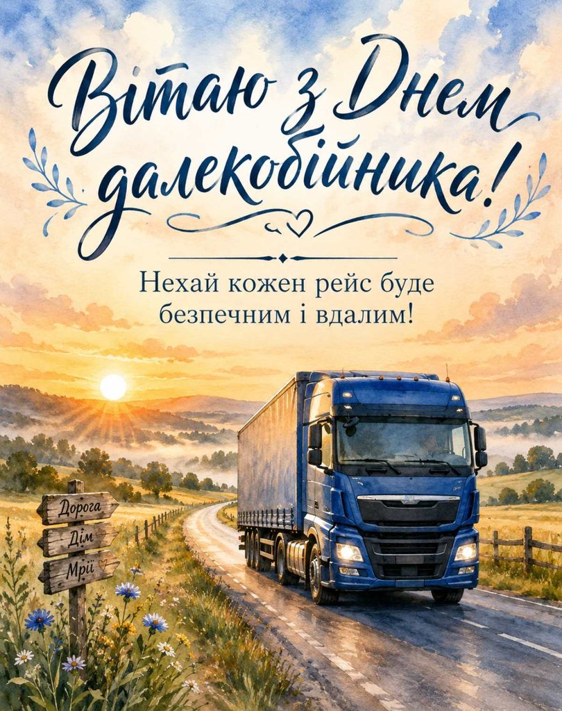 Коли день далекобійника 2026: дата свята та найкращі привітання для водіїв картинами, віршами, СМС та прозою