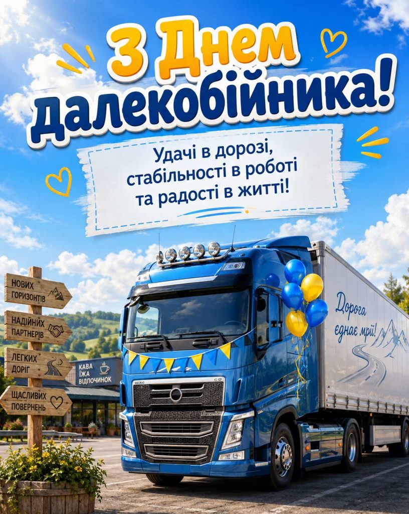 Коли день далекобійника 2026: дата свята та найкращі привітання для водіїв картинами, віршами, СМС та прозою