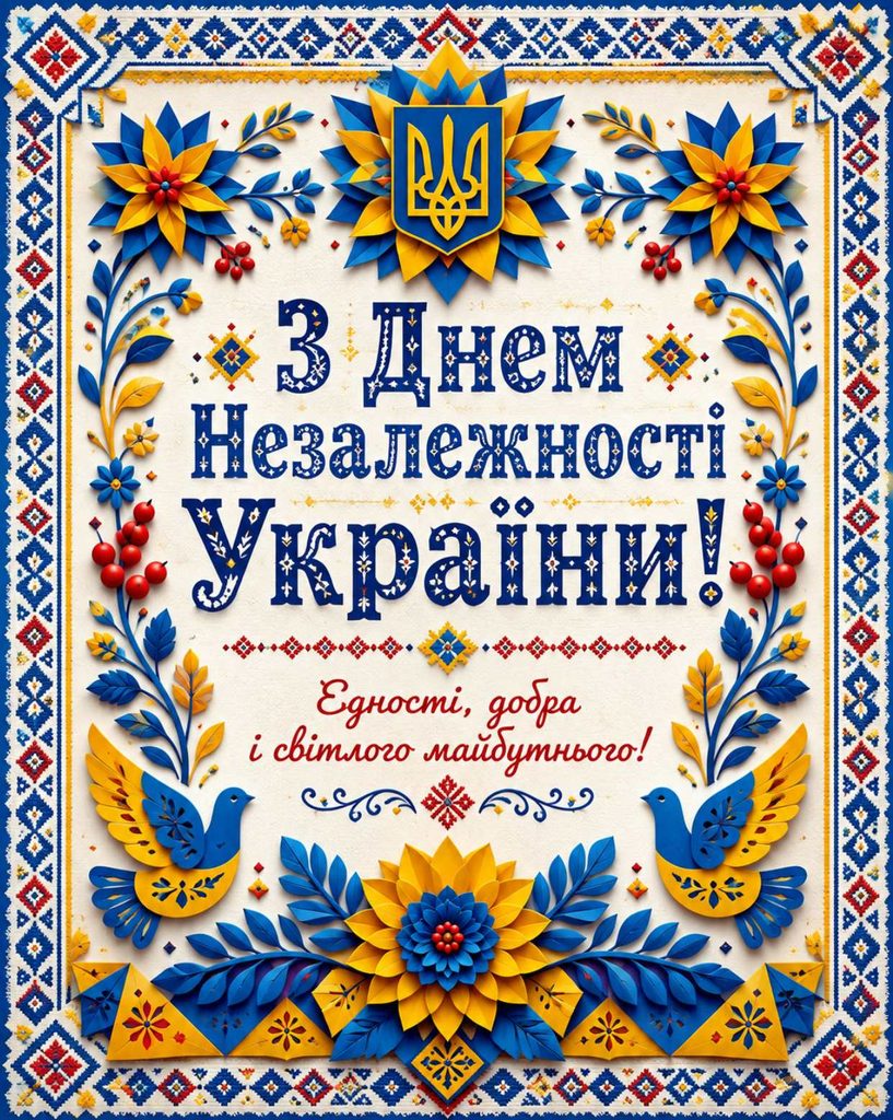 Коли День Незалежності України 2026: найщиріші привітання картинками, віршами, СМС та прозою