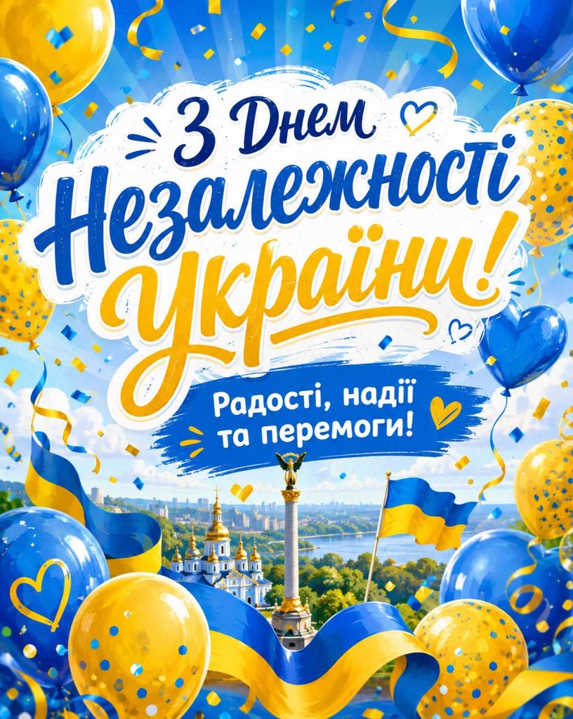 Коли День Незалежності України 2026: найщиріші привітання картинками, віршами, СМС та прозою