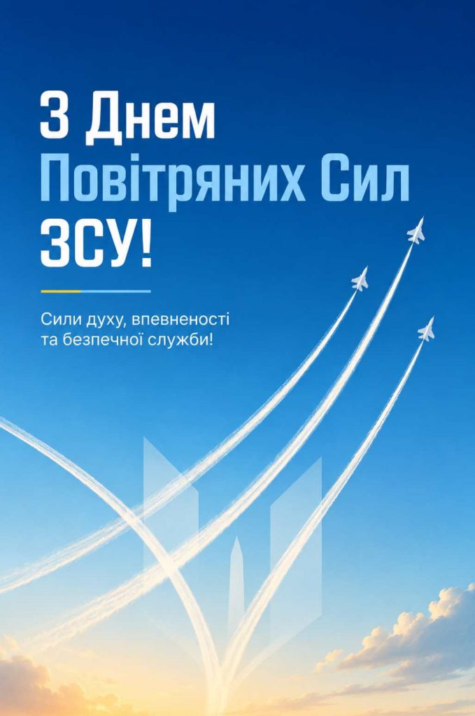 Коли День Повітряних Сил ЗСУ у 2026 році: дата, історія свята, традиції та привітання картинками, віршами і прозою