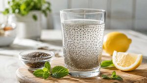 Вода з насінням чіа: користь для травлення, ситості та раціону, правила приготування, вплив на вагу і що варто знати перед щоденним вживанням.